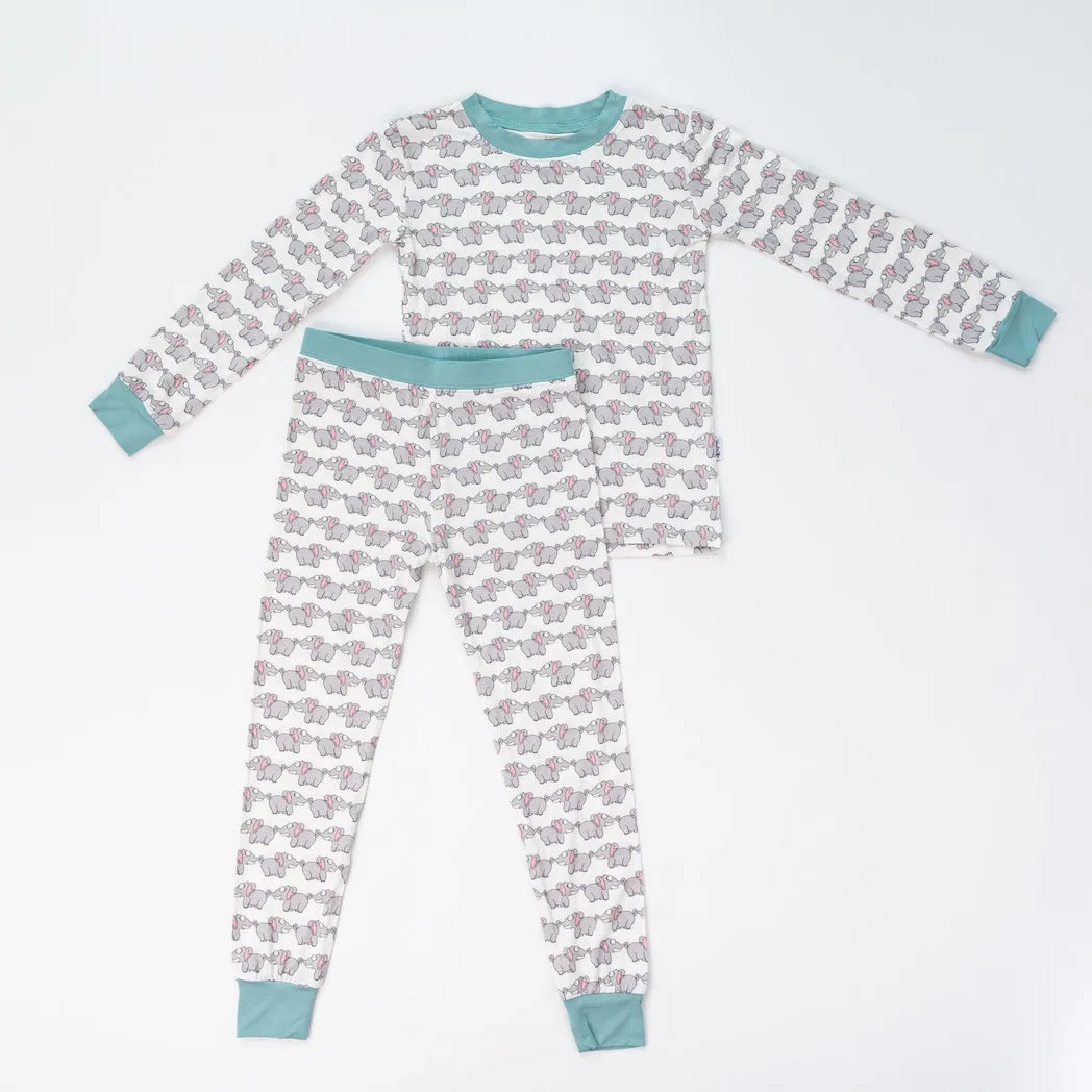 • Elephant Tales • 'Sleep Tight' Two-Piece Bamboo Pajama and Playtime Set