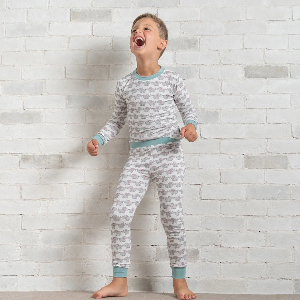 • Elephant Tales • 'Sleep Tight' Two-Piece Bamboo Pajama and Playtime Set