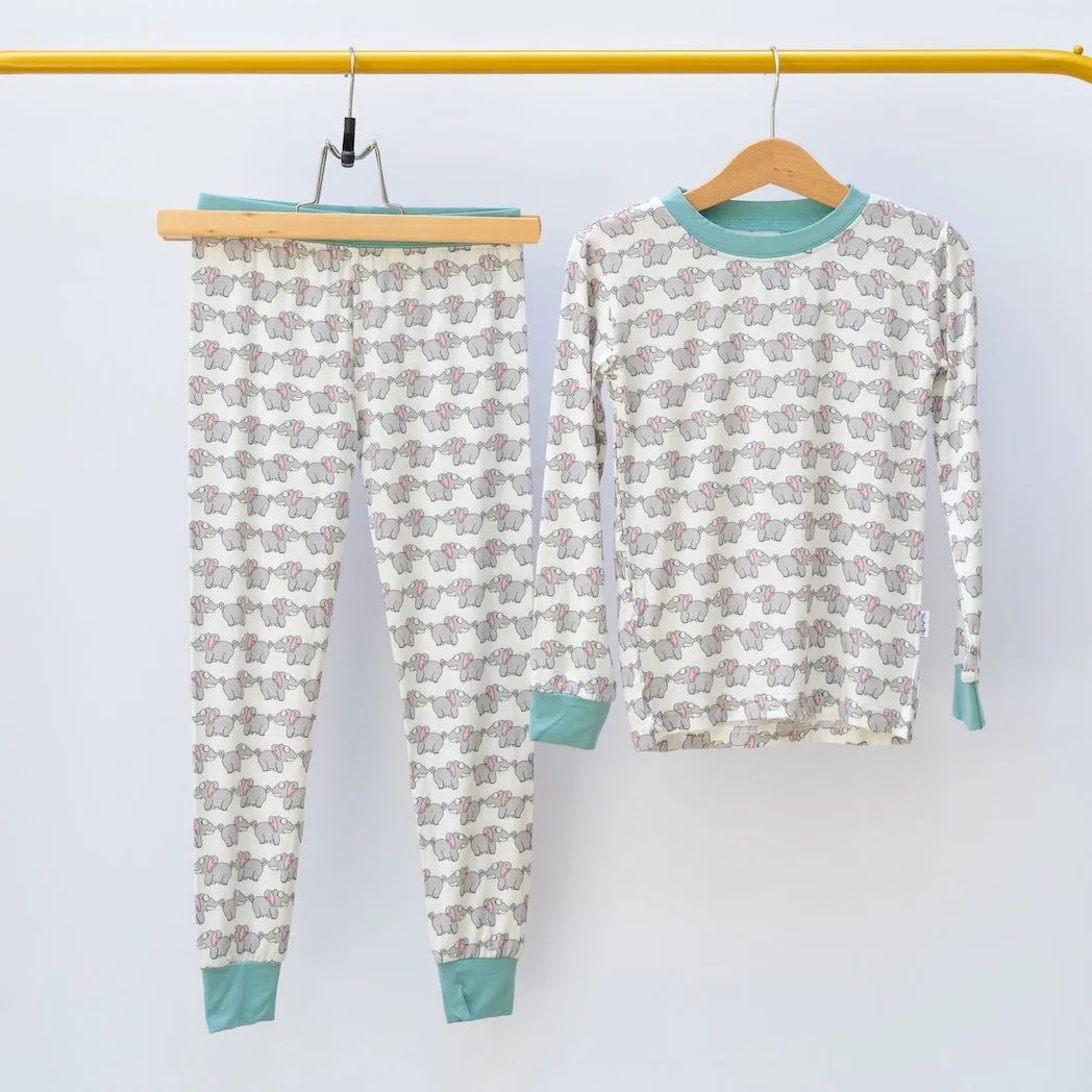 • Elephant Tales • 'Sleep Tight' Two-Piece Bamboo Pajama and Playtime Set