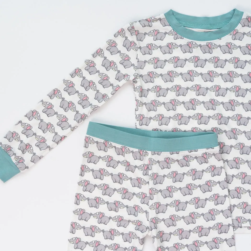 • Elephant Tales • 'Sleep Tight' Two-Piece Bamboo Pajama and Playtime Set