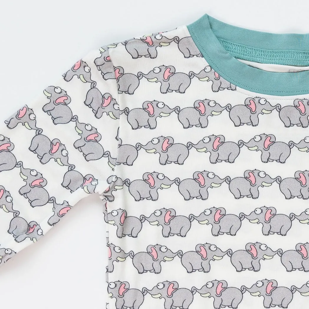 • Elephant Tales • 'Sleep Tight' Two-Piece Bamboo Pajama and Playtime Set