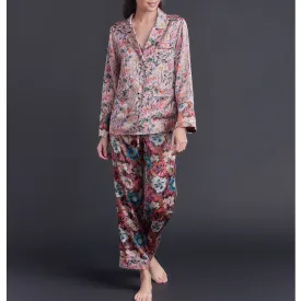 Annabel Pajama Top in Lockwood Liberty Print Silk Charmeuse