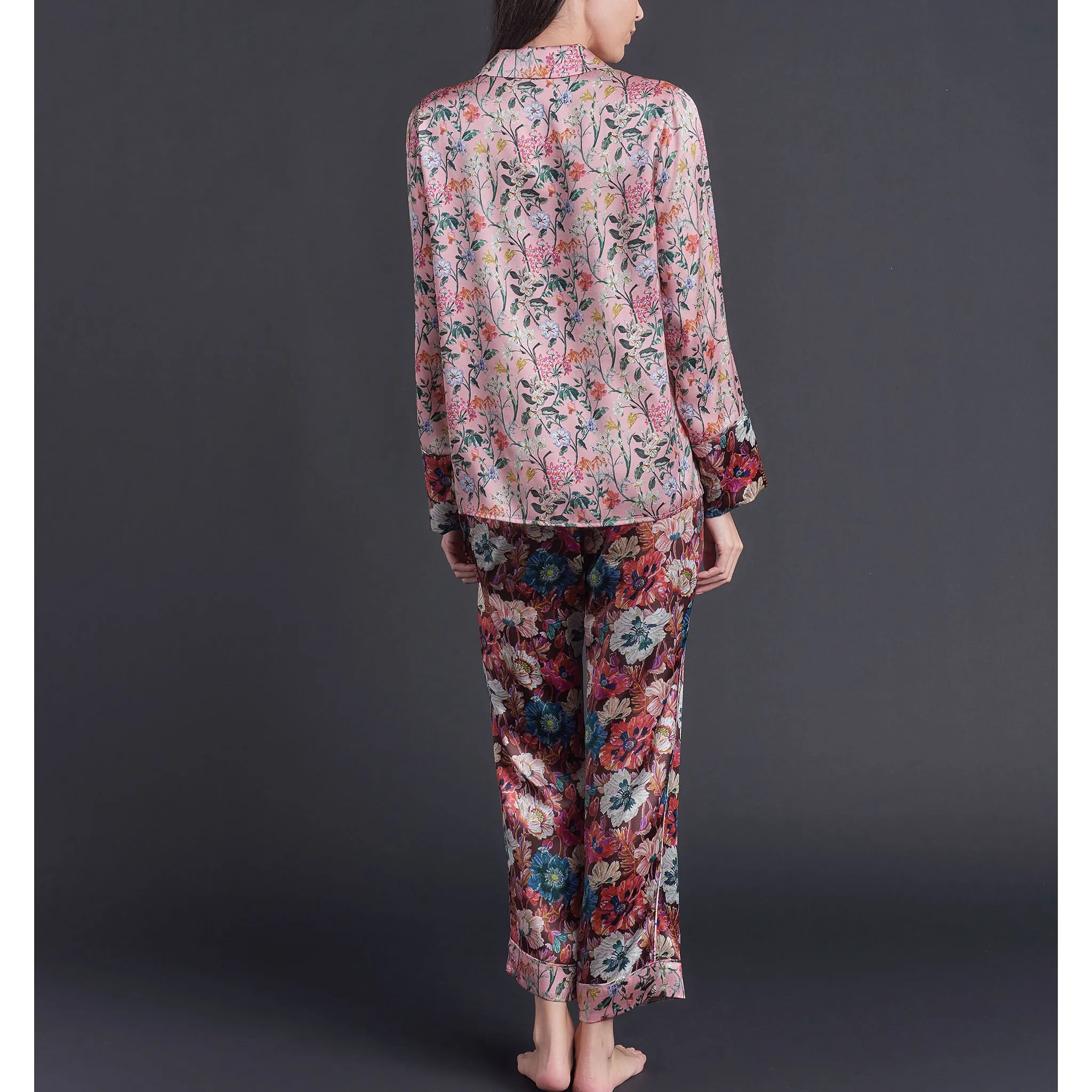 Annabel Pajama Top in Lockwood Liberty Print Silk Charmeuse