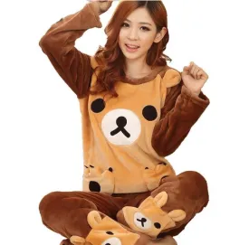 Baby Bear Fuzzy Pajama Set