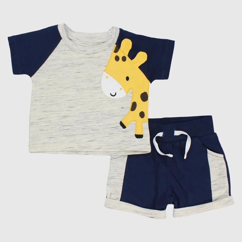 Baby Giraffe Short-Sleeved Pajama