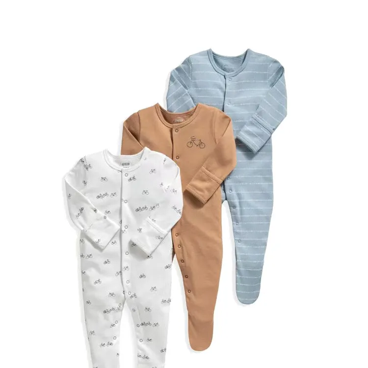 Baby Girls 3-Pack Sleep 'N Play Footies Multi Pack