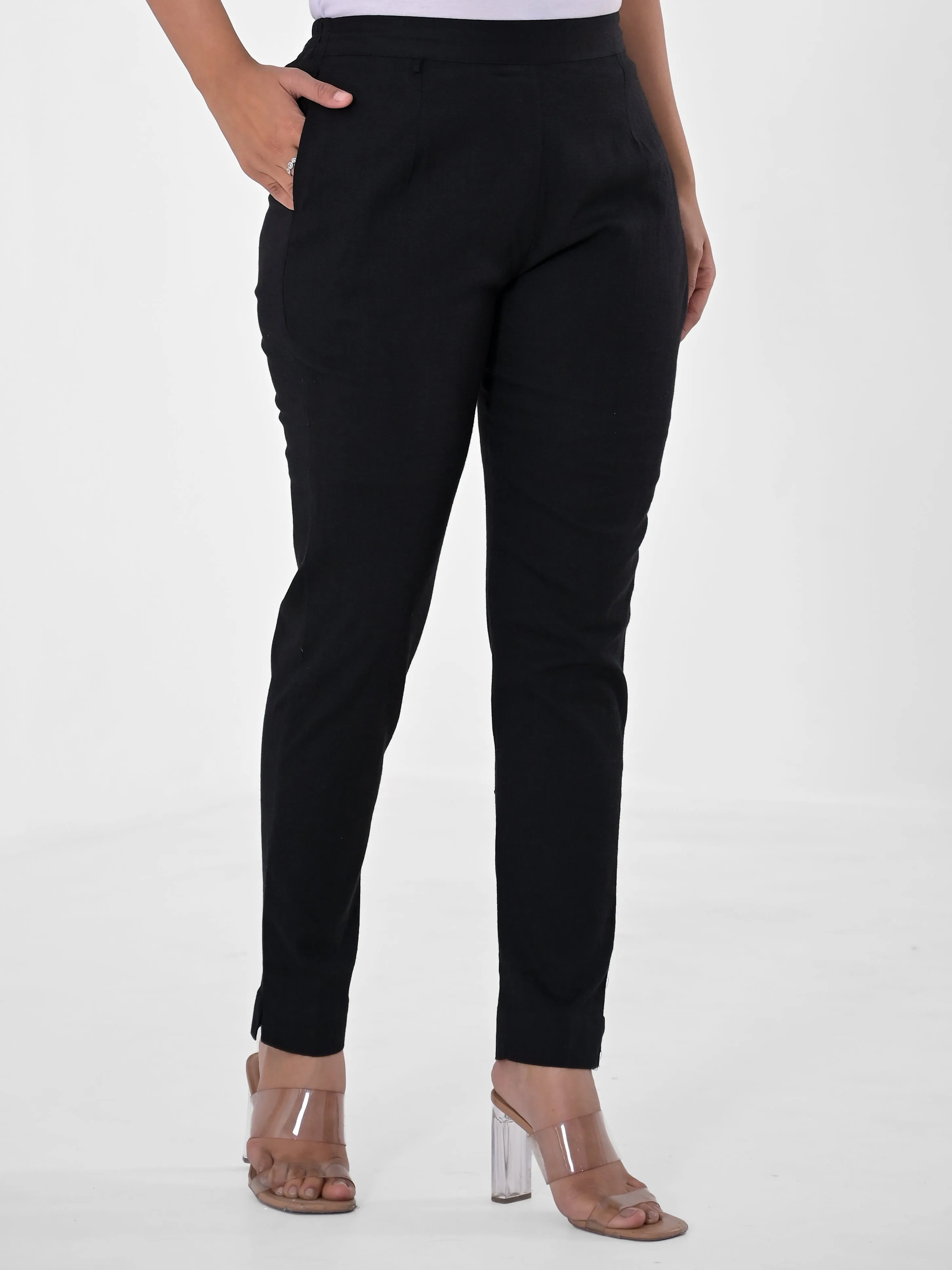 Black 4-Way Stretchable Pants