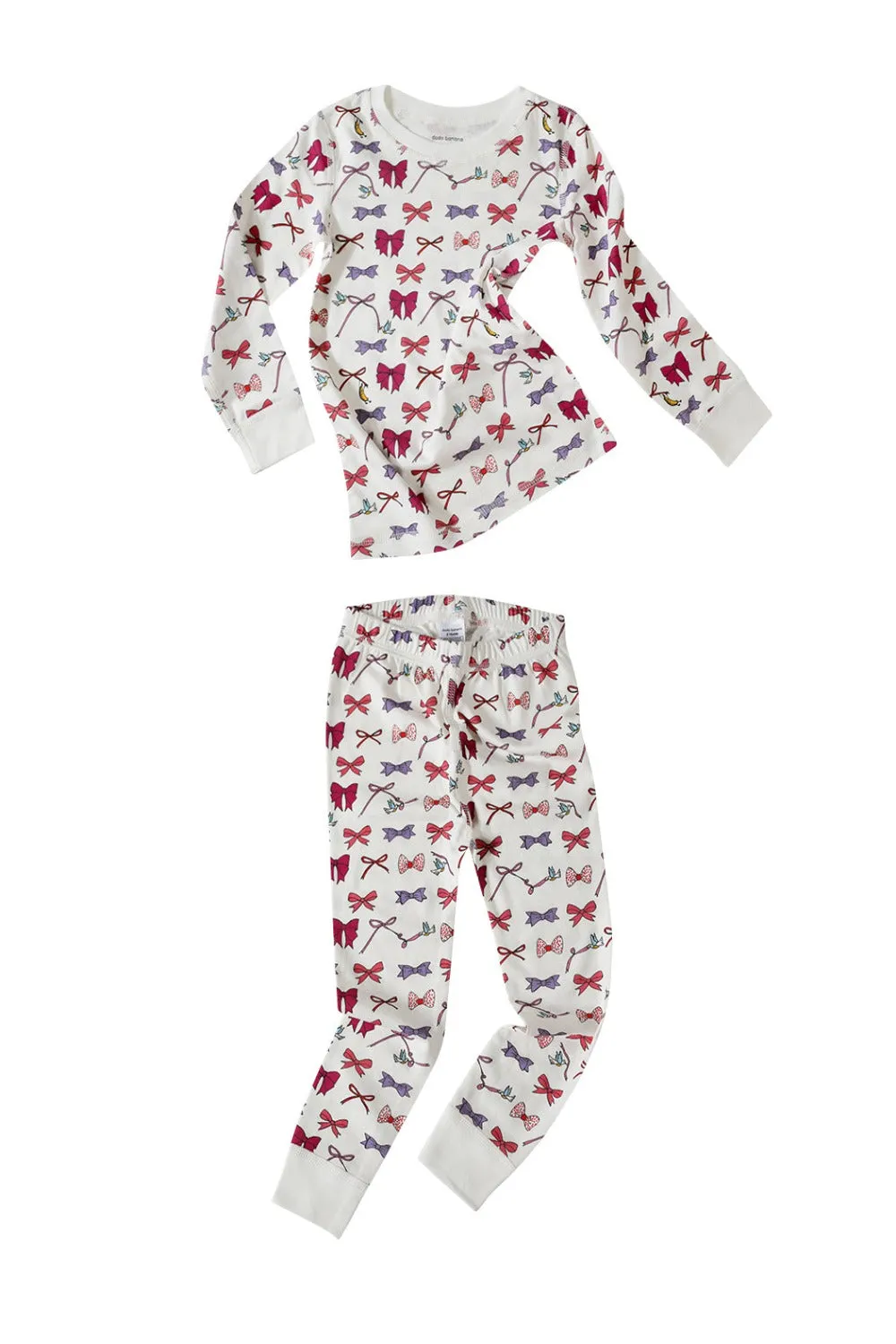 Bows Organic Pima Cotton Pajama Set- 6-12M Only