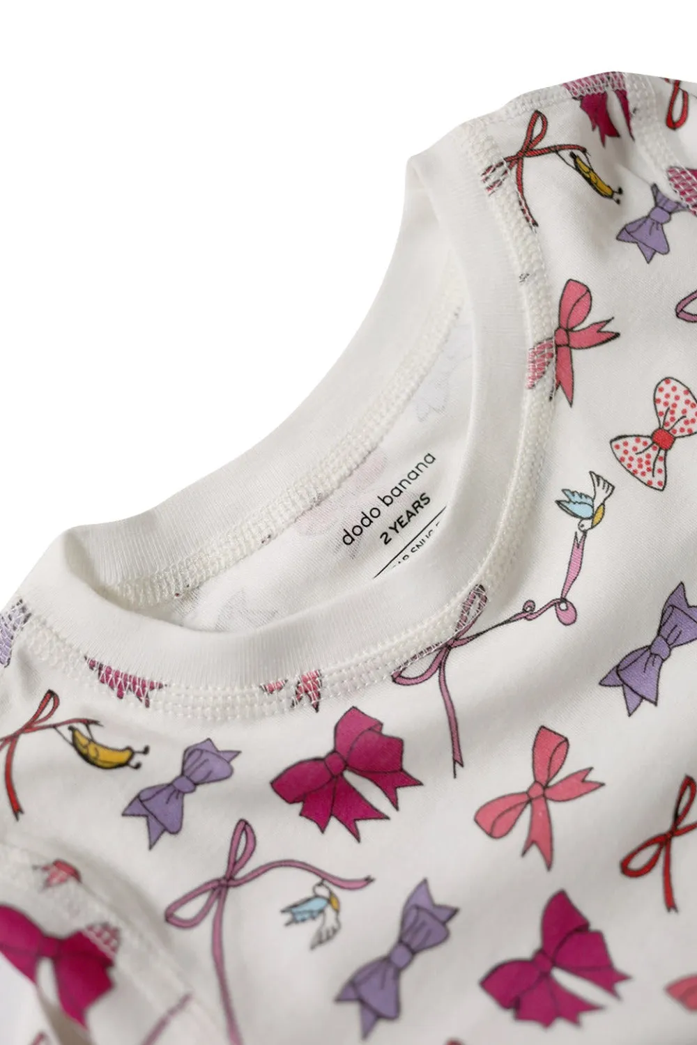 Bows Organic Pima Cotton Pajama Set- 6-12M Only