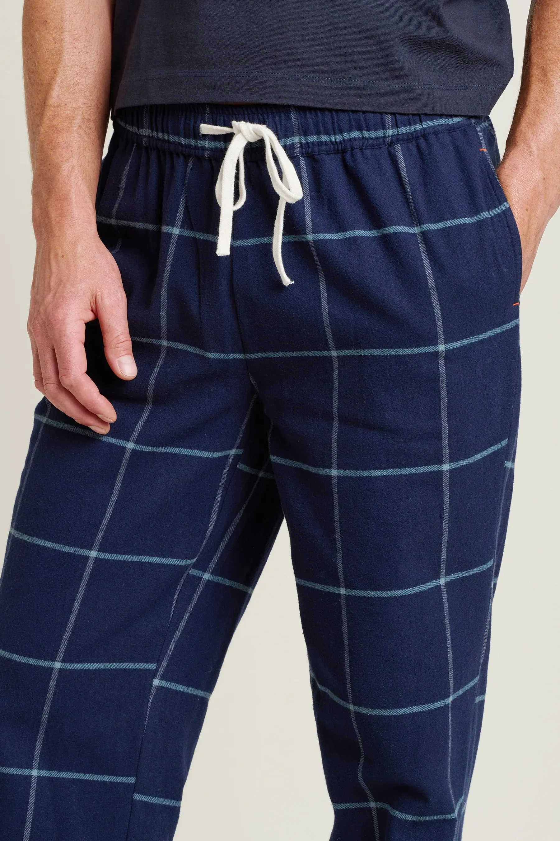 Brakeburn 34 Navy Check Pajama Bottoms