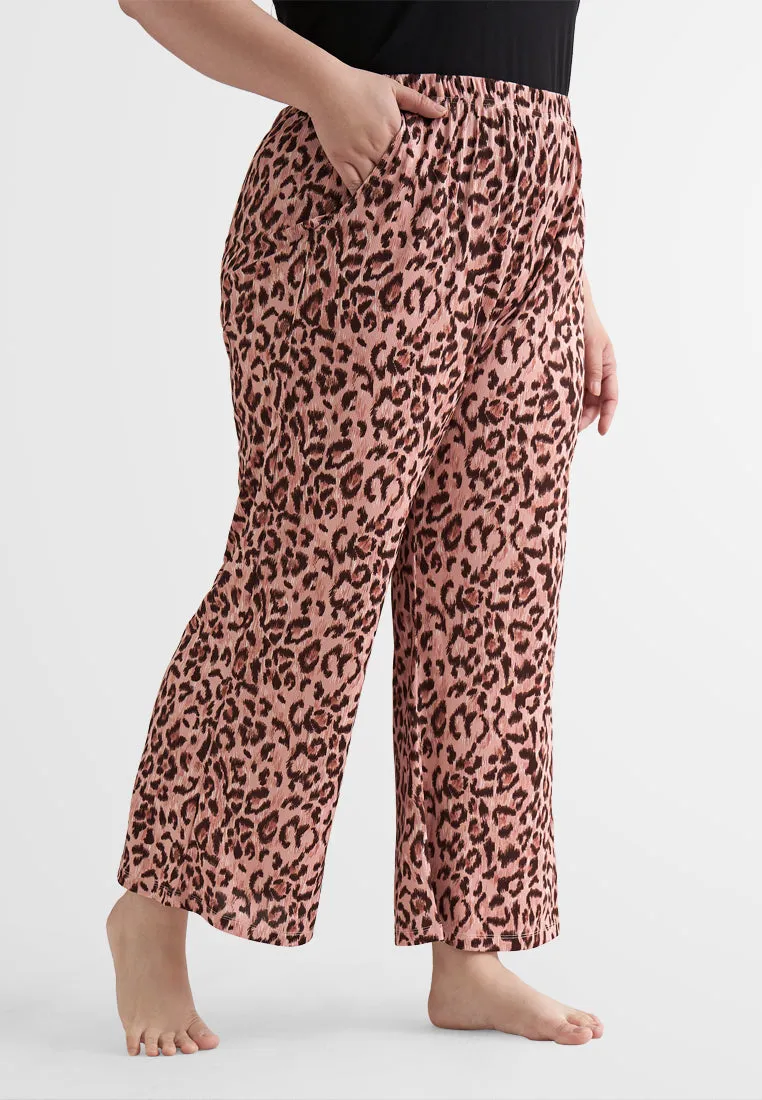 Cecilia Fun Printed Soft Ribbed Pants