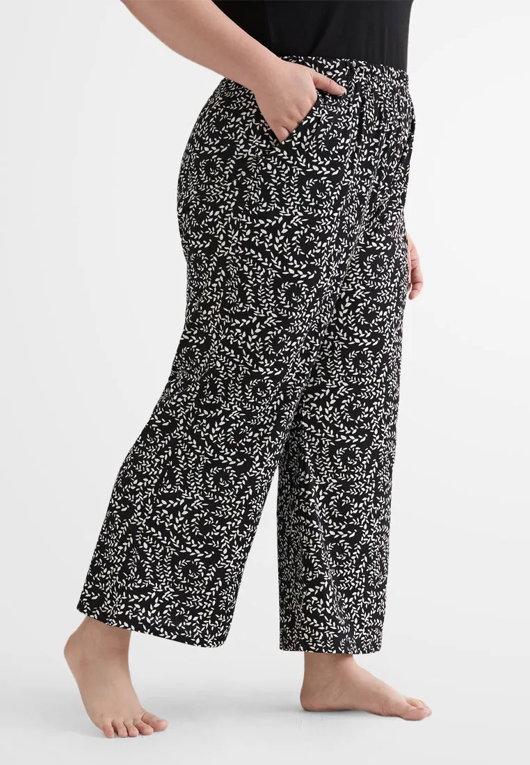 Cecilia Fun Printed Soft Ribbed Pants