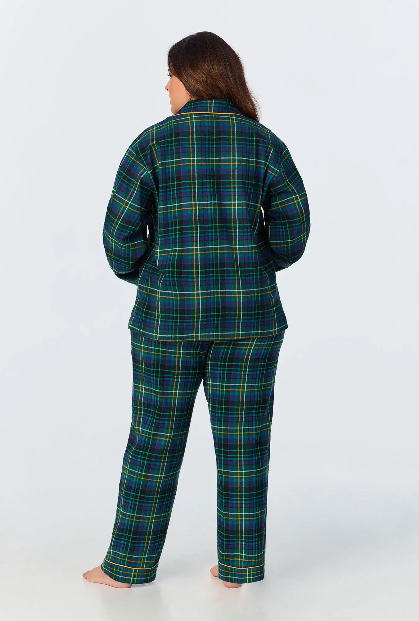 Celebration Plaid Long Sleeve Classic Woven Portuguese Flannel PJ Set