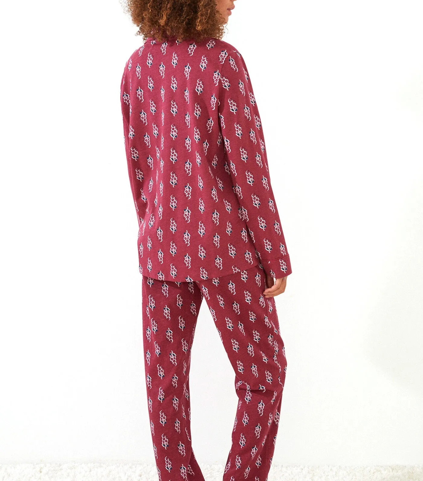 Classic Printed Pajamas Wine