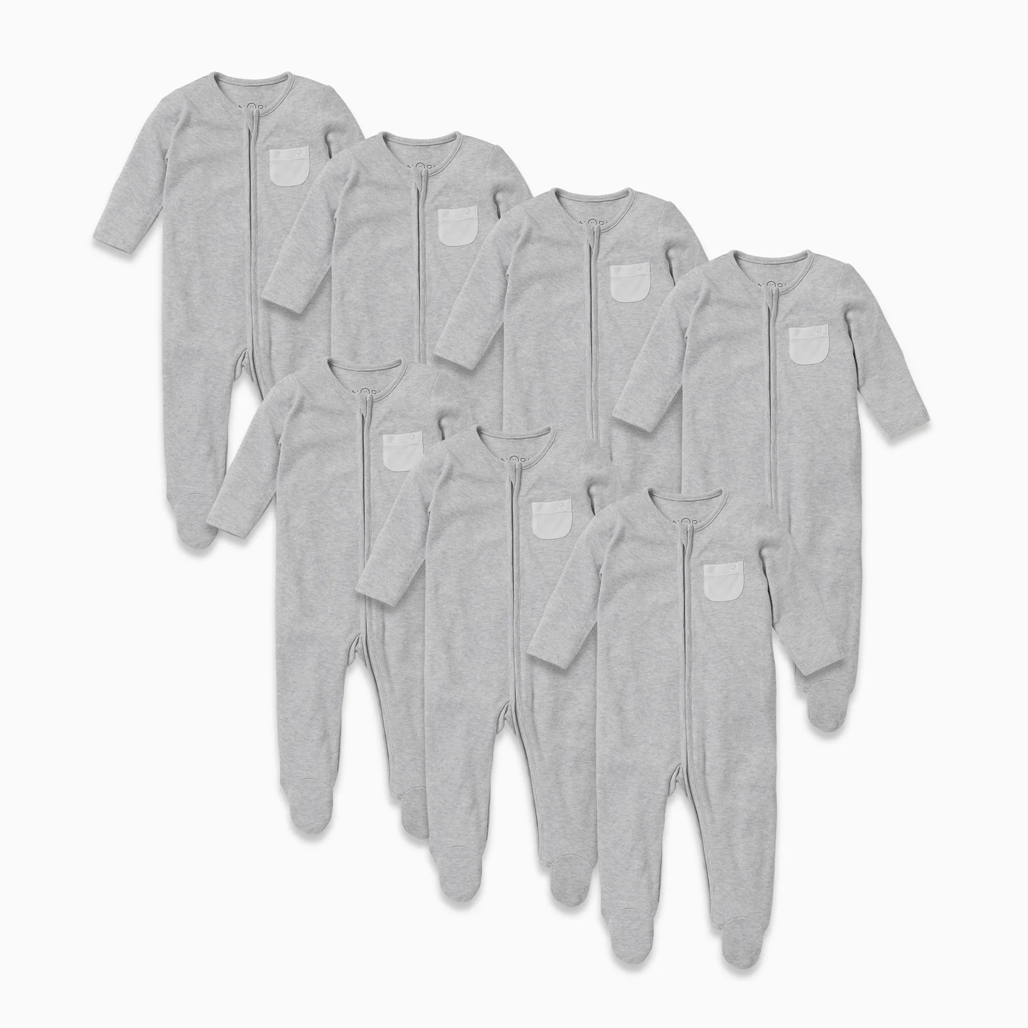 Clever Zip Baby Pajamas 7 Pack