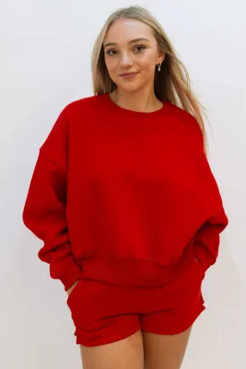 Coastal Basic Sweatshirt - Red