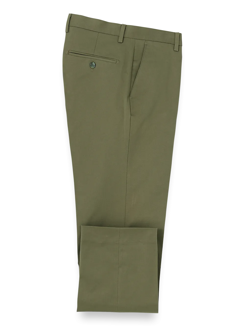 Cotton Stretch Twill Pants - Olive