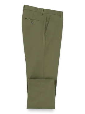 Cotton Stretch Twill Pants - Olive