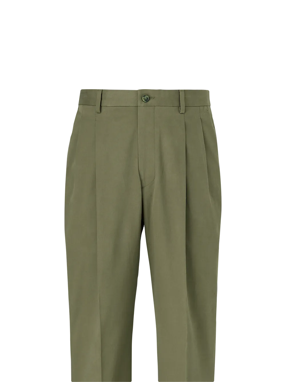 Cotton Stretch Twill Pants - Olive