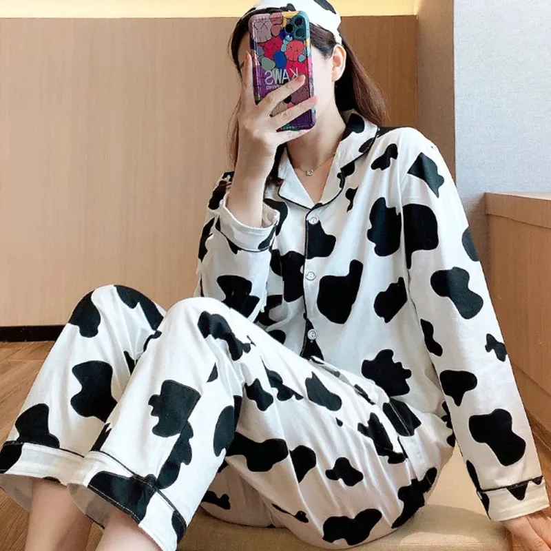 Cow Pattern Print Pajamas