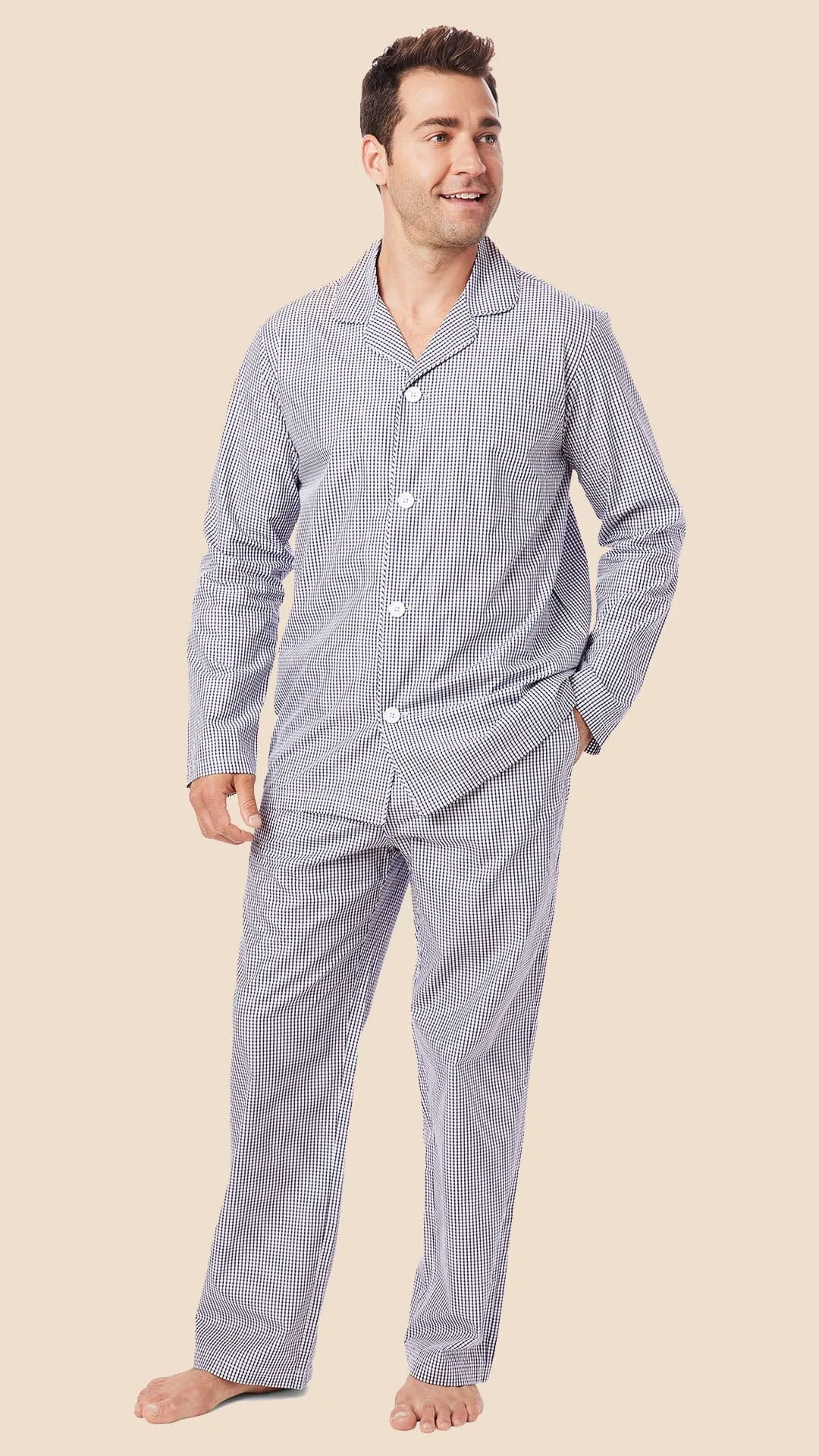 East Side Men's Luxe Pima Pajama - Navy