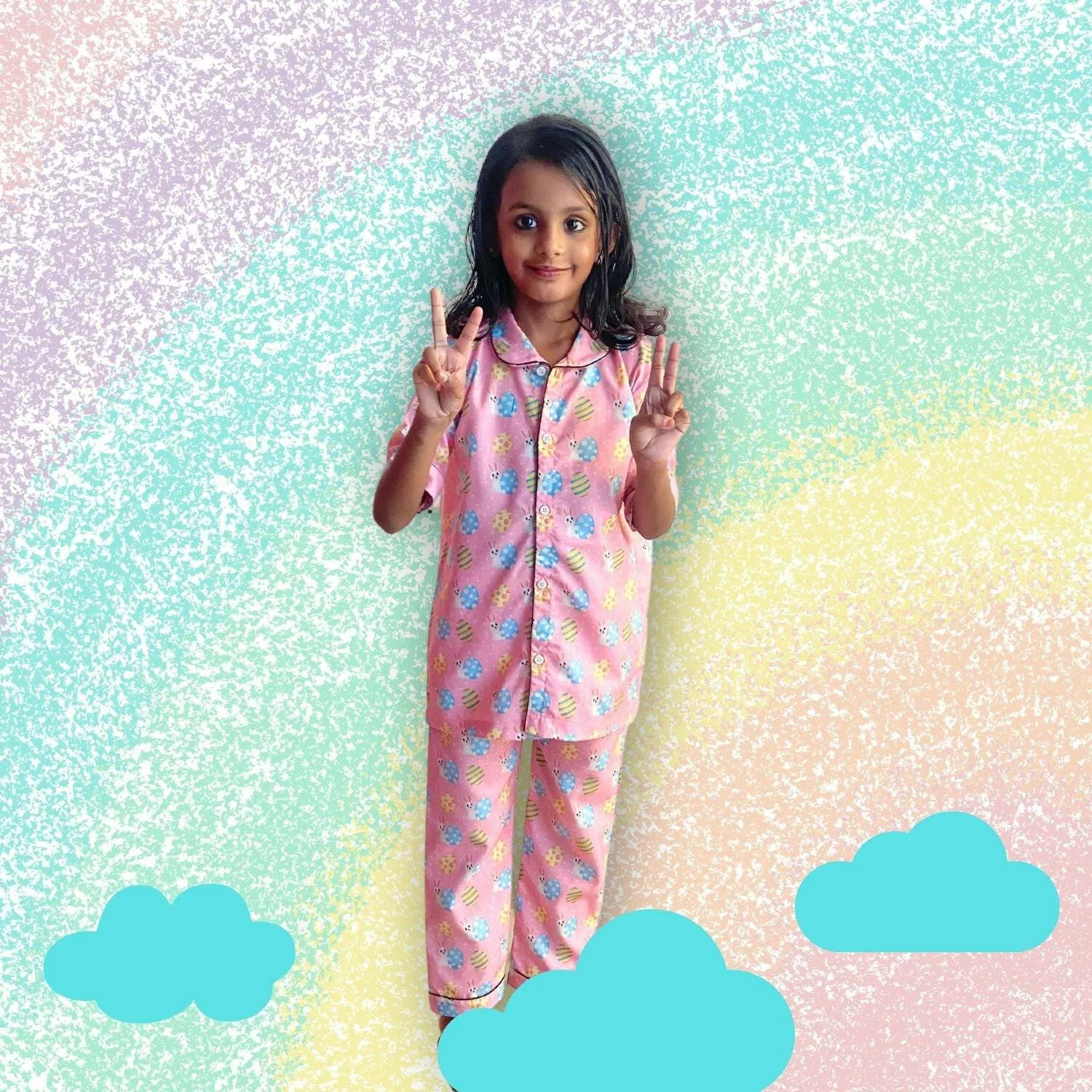 Easter Egg Pink Pajama Set