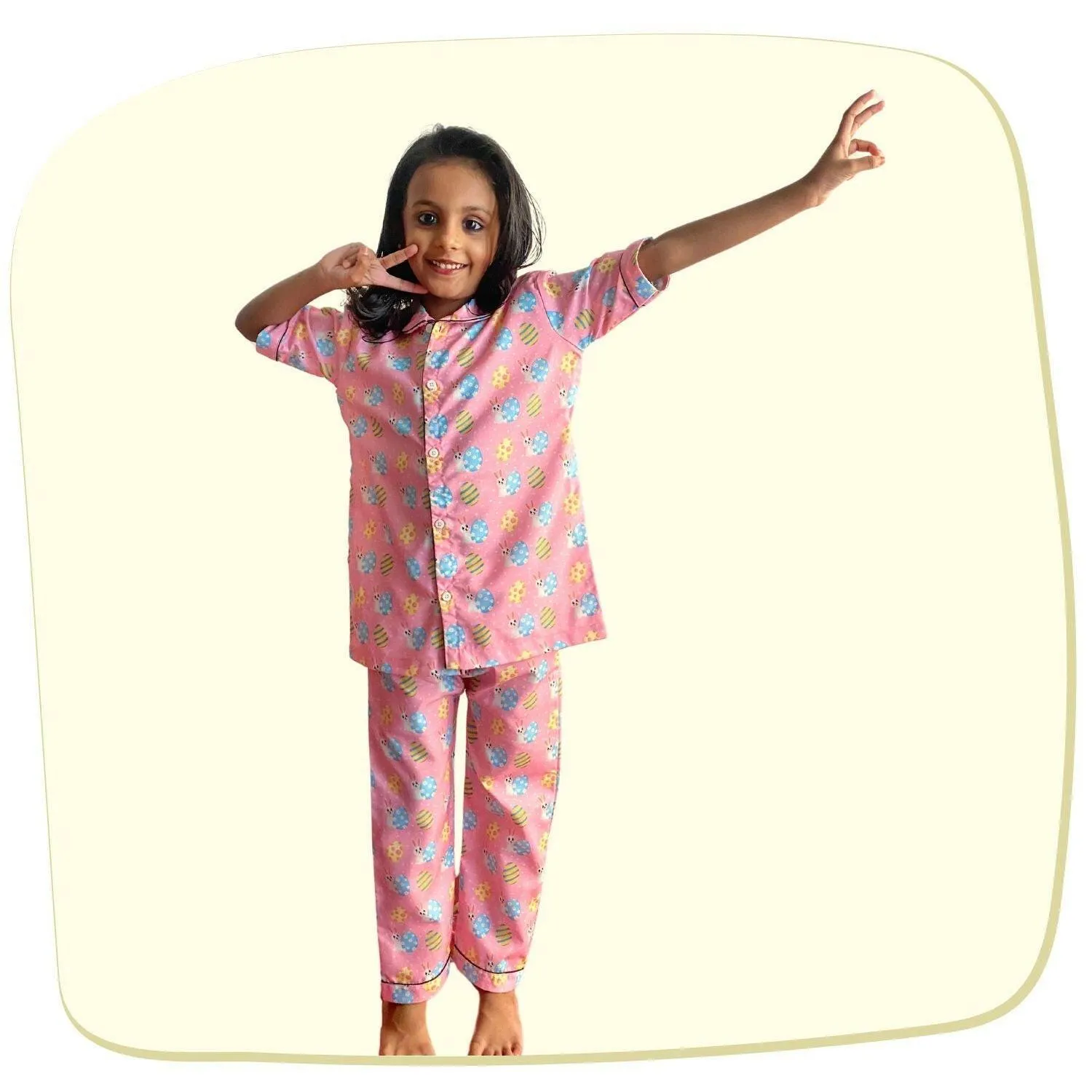 Easter Egg Pink Pajama Set