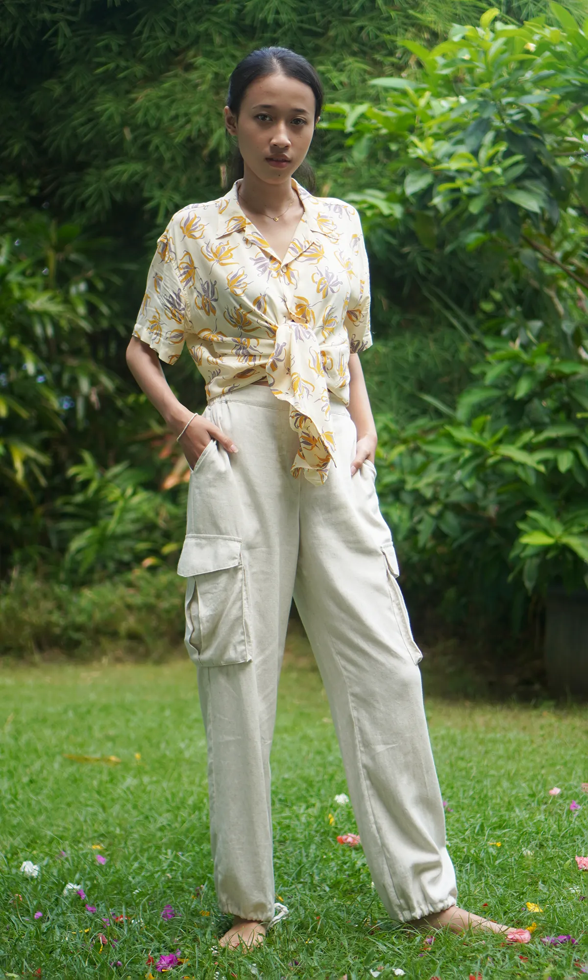 Eco-Rayon & Linen Cargo Pants, 3 sizes