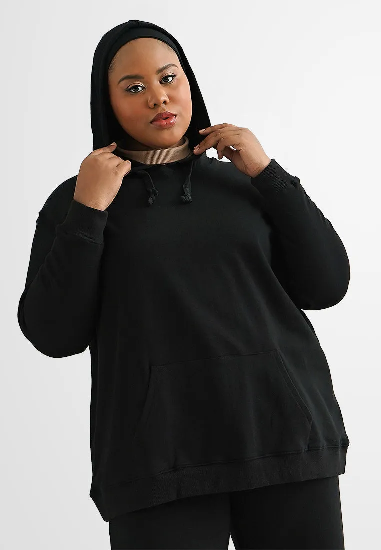 Estelle TERRY Kangaroo Pouch Hoodie Top