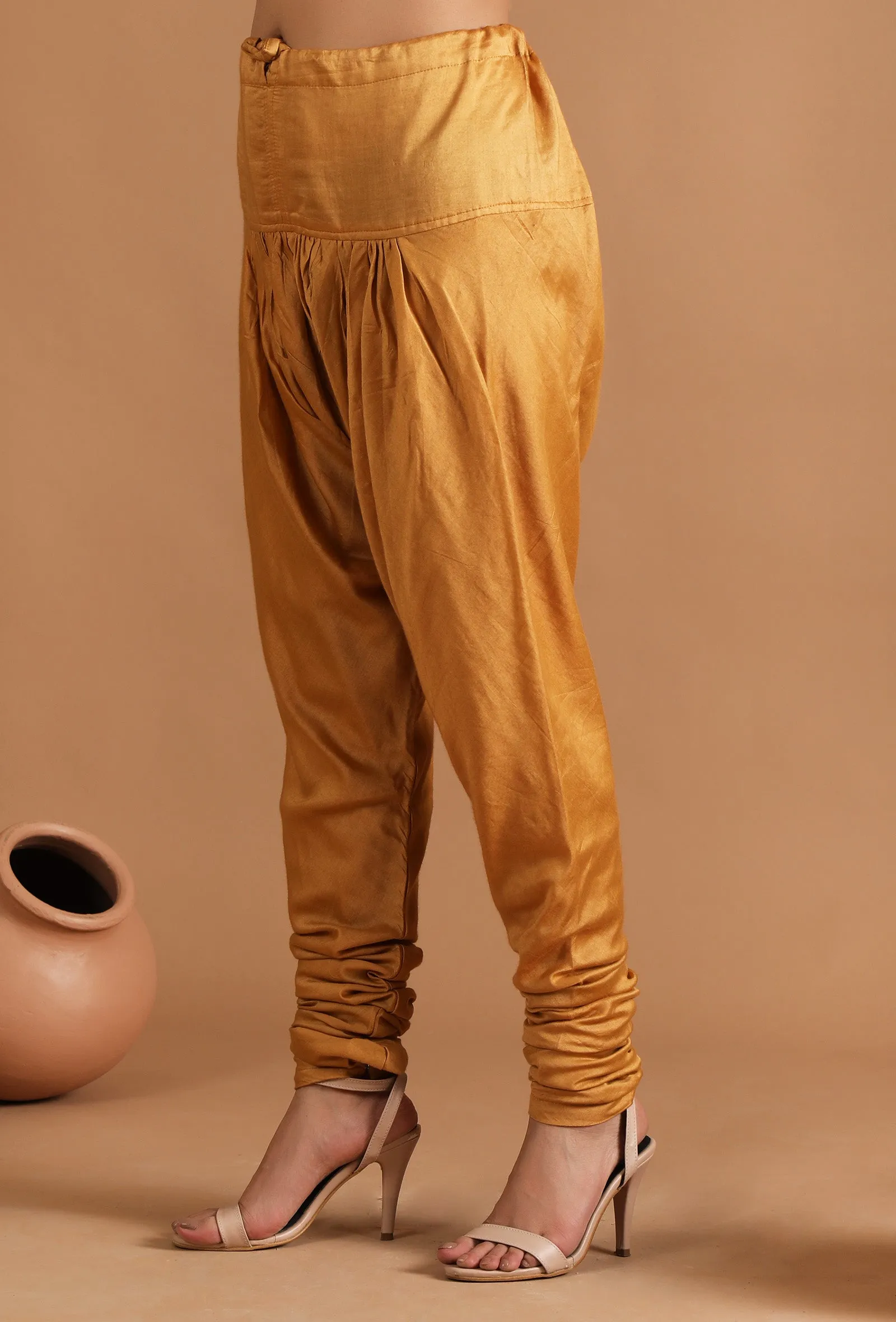 Farida Solid Chooridar Pants