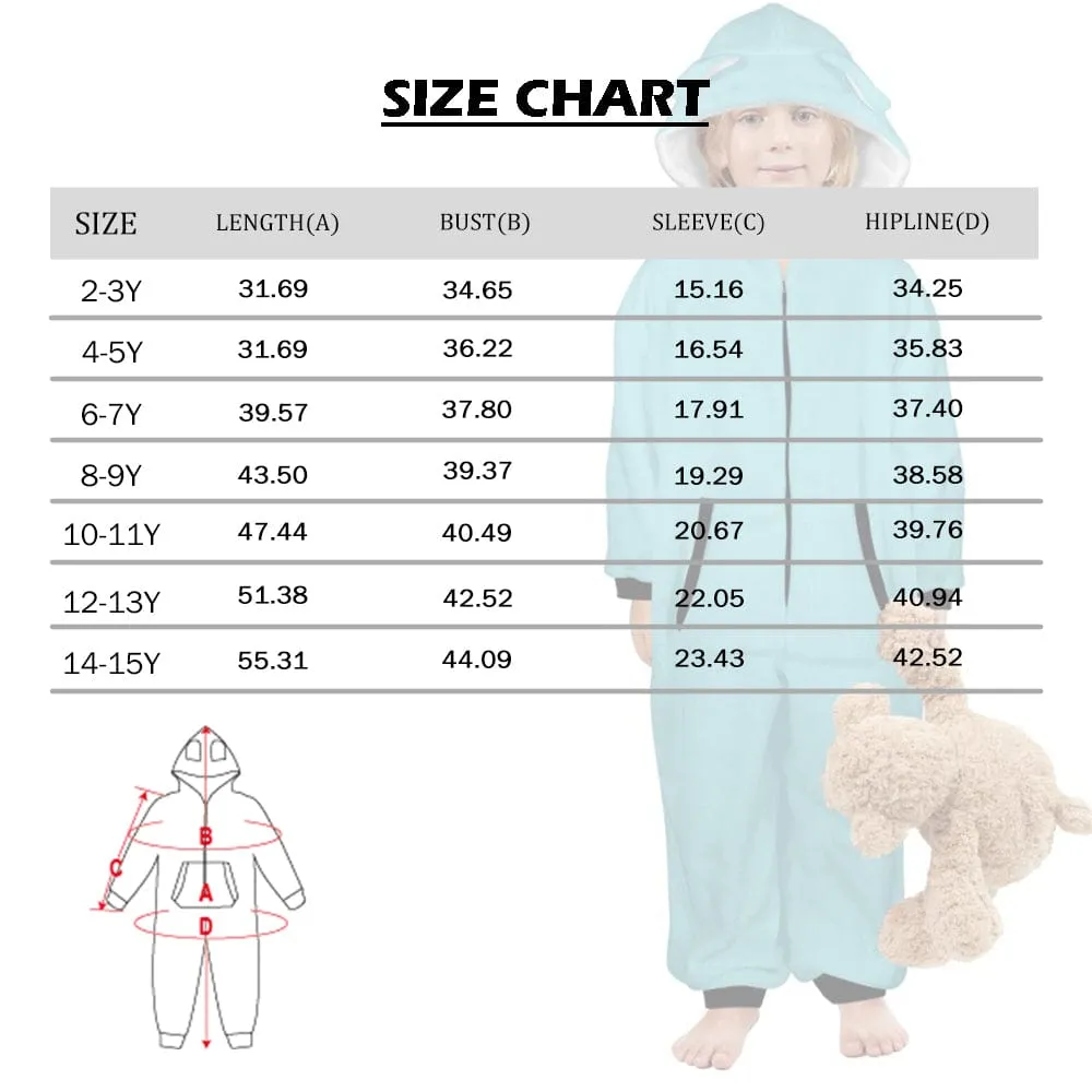 #For 2-15Y-Custom Dag Face Children's Coral Fleece Comfortable And Warm Zipper Onesie Pajamas One Piece Sleepwear