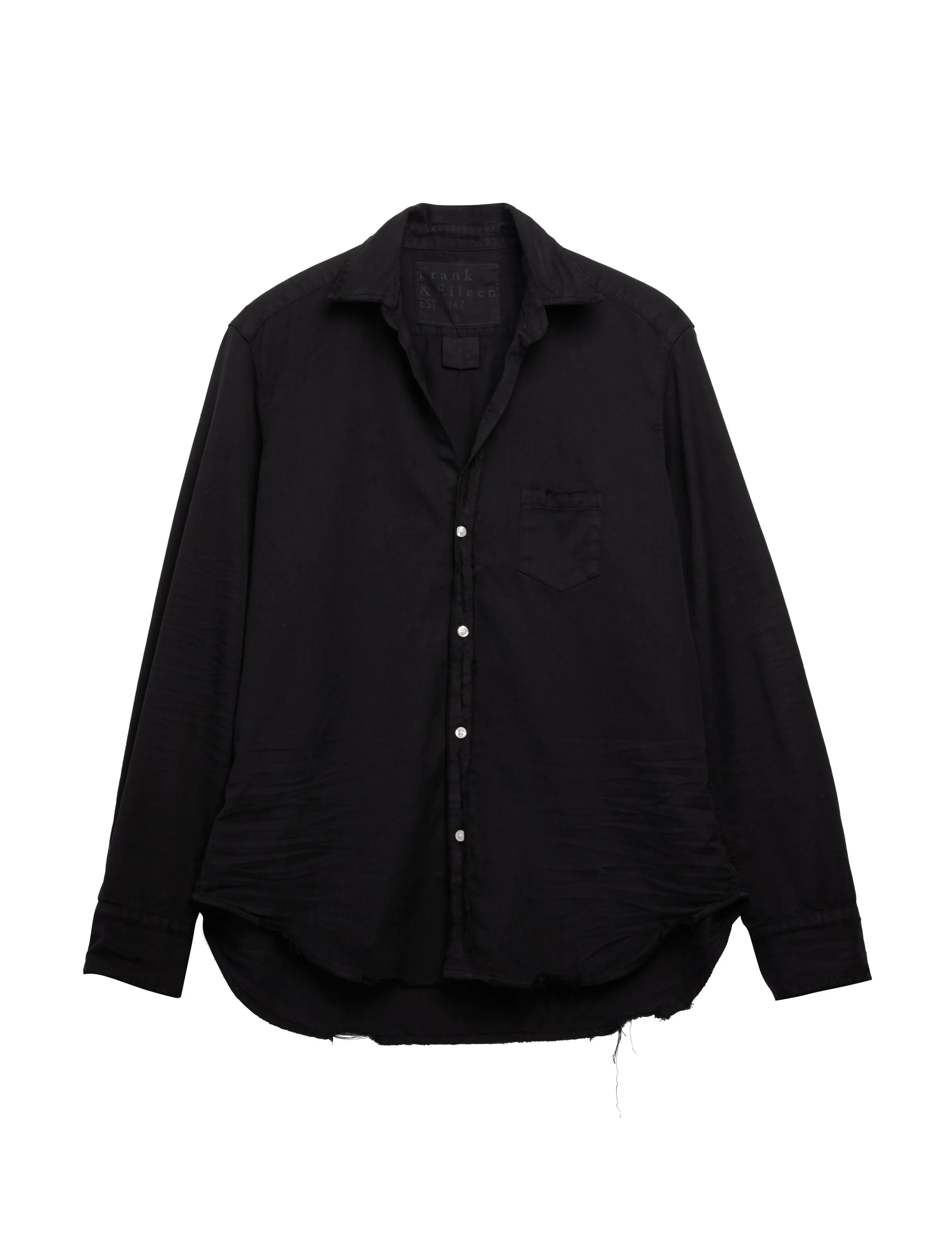 Frank & Eileen Relaxed Eileen Button-Up Shirt in Black