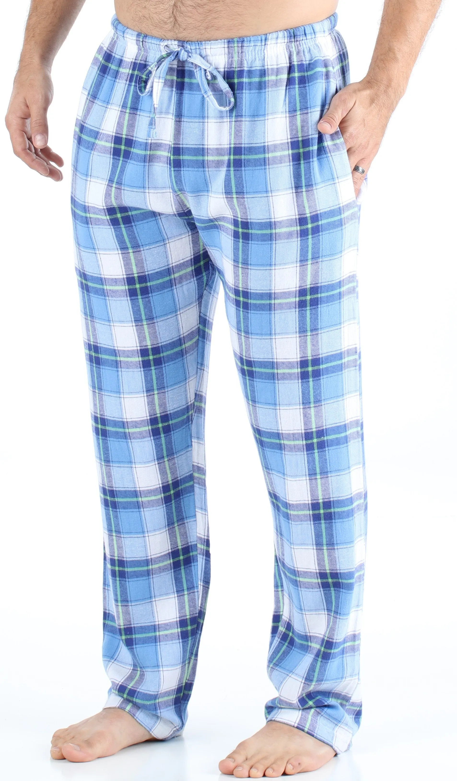 Frankie & Johnny Men’s Cotton Flannel Plaid Pajama Sleep Pants