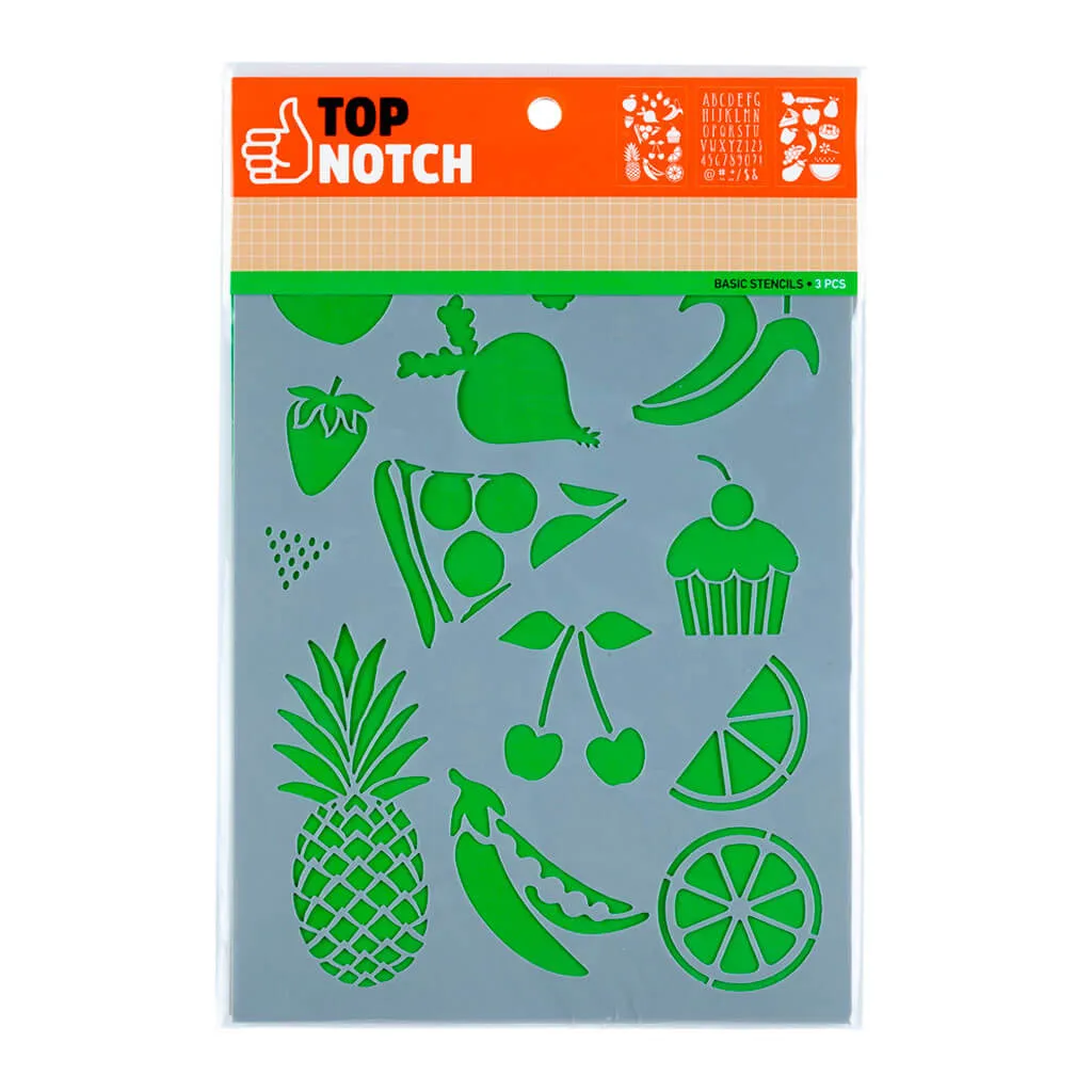 Fruit & Veggies Paper Stencil 7in x 10in