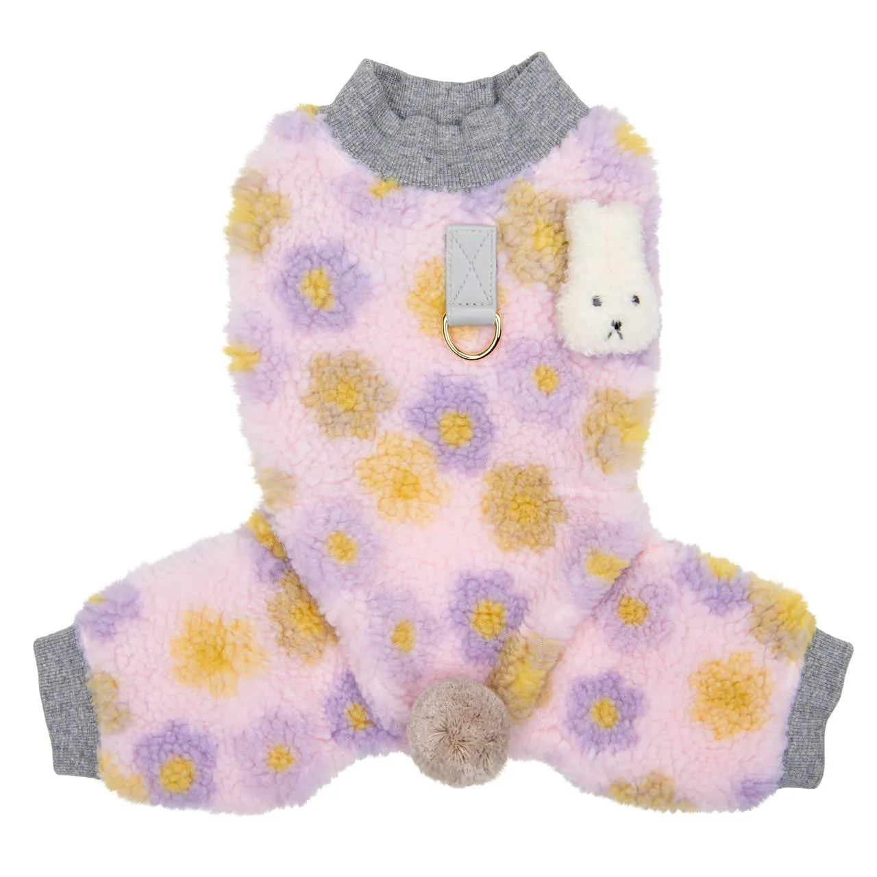 gigi jumper fleece onesie - pink