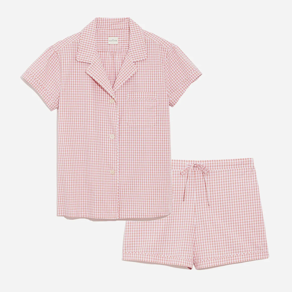 Gingham Cotton Short PJ Set