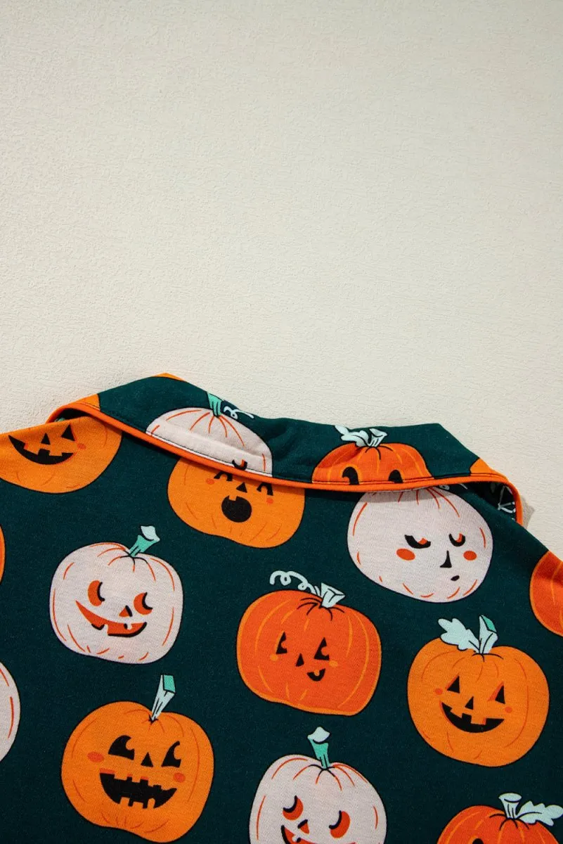 Halloween Pumpkins Orange Pajama Pant Set