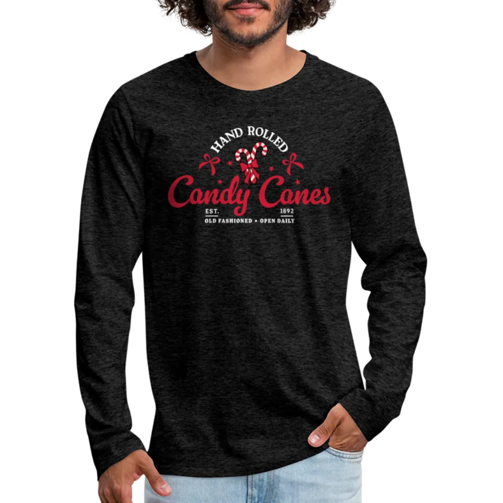 Hand Rolled Candy Canes Men's Premium Long Sleeve T-Shirt