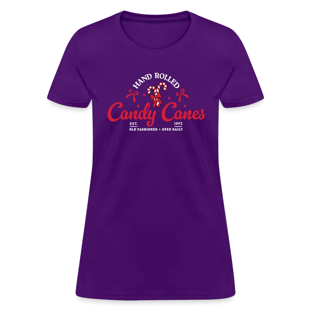 Hand Rolled Candy Canes Women's Contoured T-Shirt