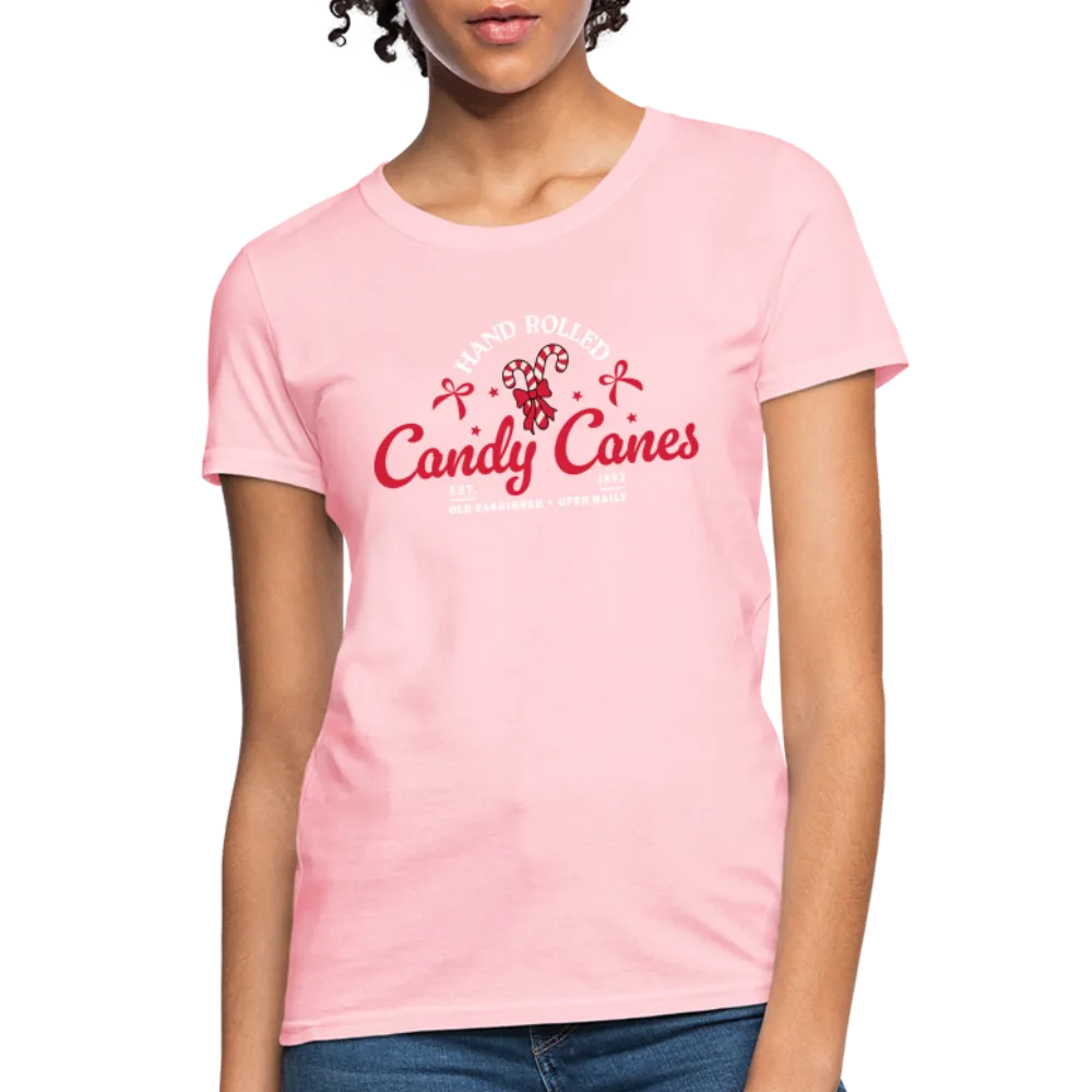 Hand Rolled Candy Canes Women's Contoured T-Shirt