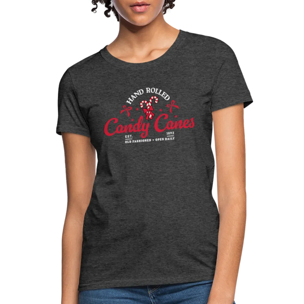 Hand Rolled Candy Canes Women's Contoured T-Shirt