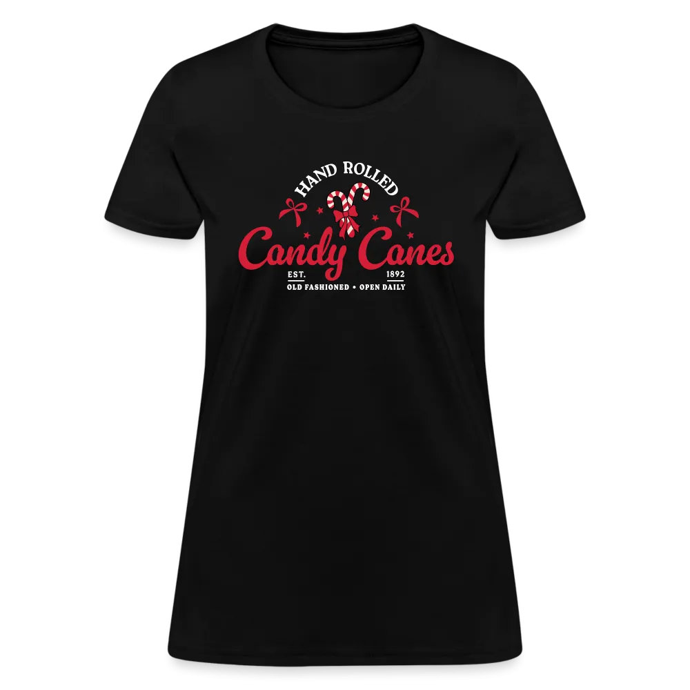 Hand Rolled Candy Canes Women's Contoured T-Shirt