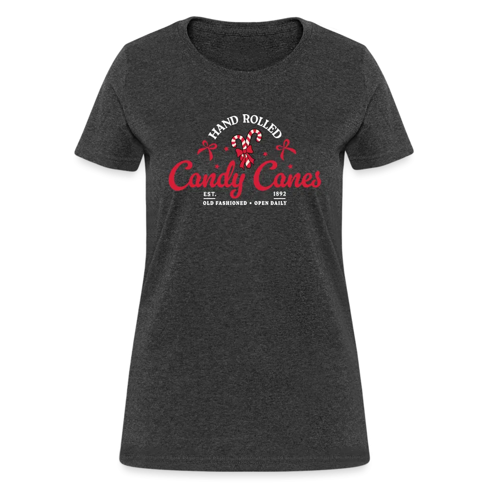 Hand Rolled Candy Canes Women's Contoured T-Shirt