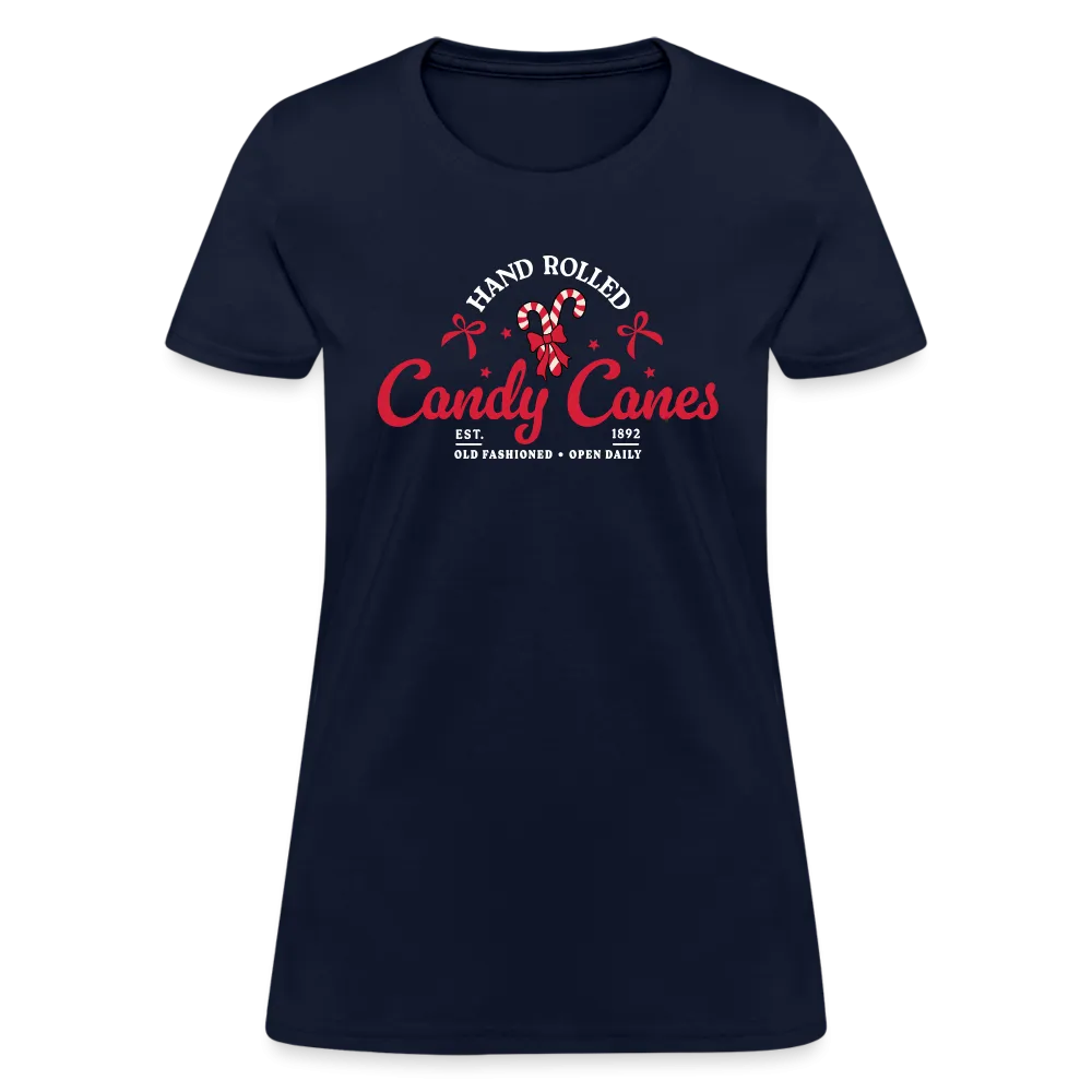 Hand Rolled Candy Canes Women's Contoured T-Shirt