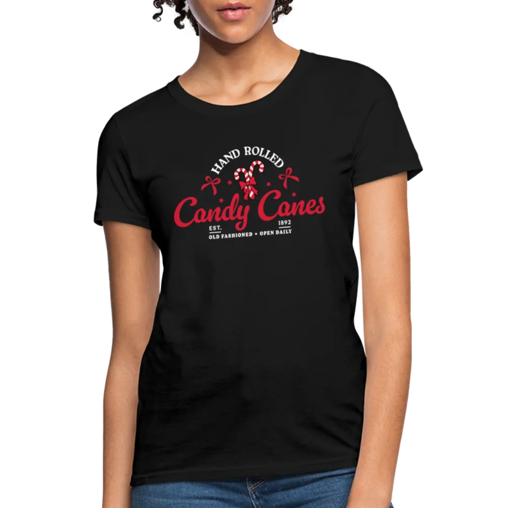 Hand Rolled Candy Canes Women's Contoured T-Shirt