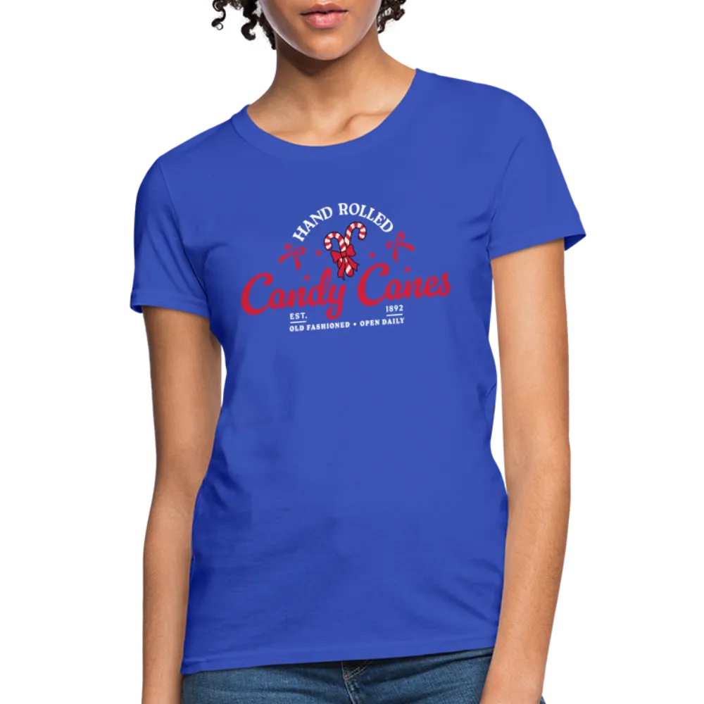 Hand Rolled Candy Canes Women's Contoured T-Shirt