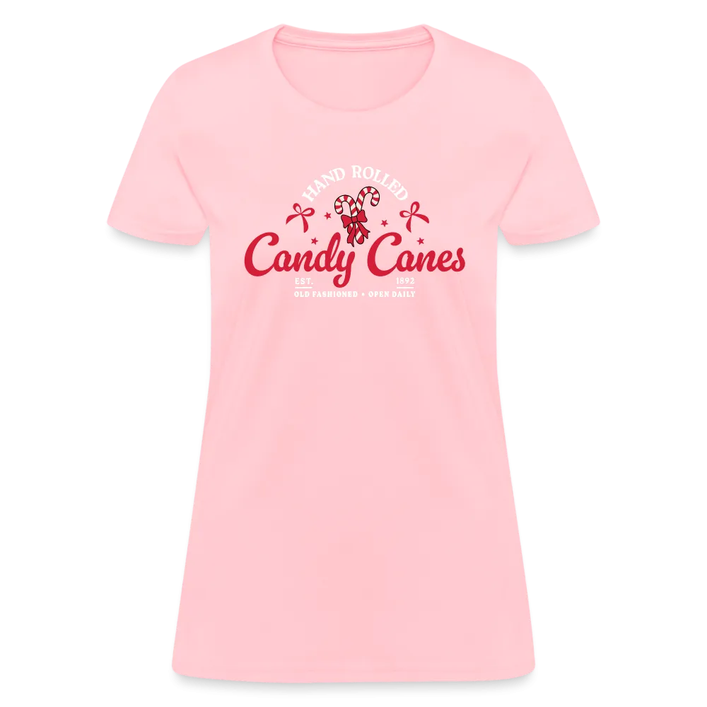 Hand Rolled Candy Canes Women's Contoured T-Shirt