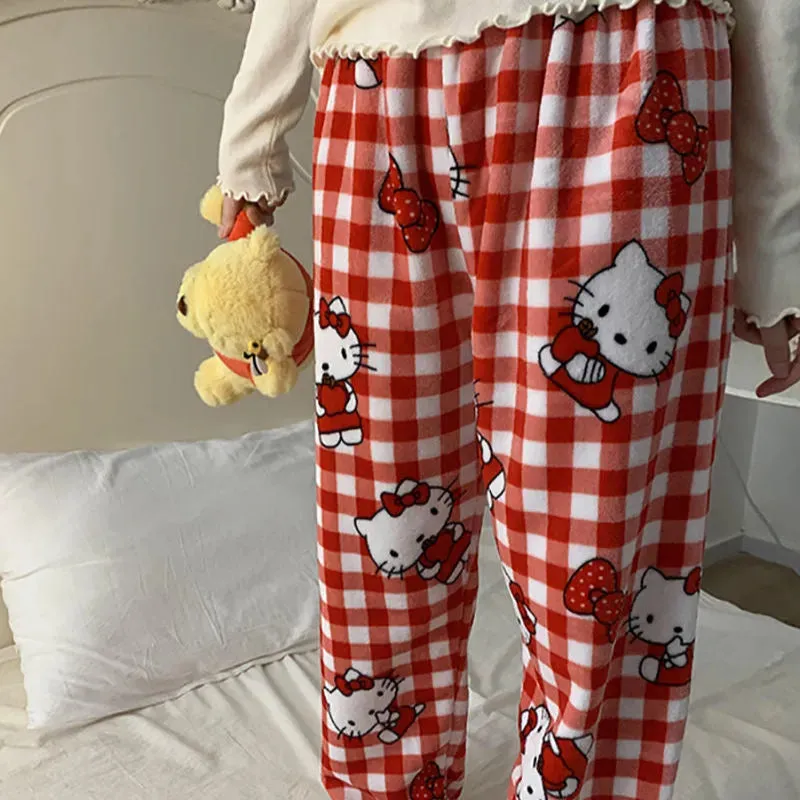 Hello Kitty Fuzzy Pajama Pants