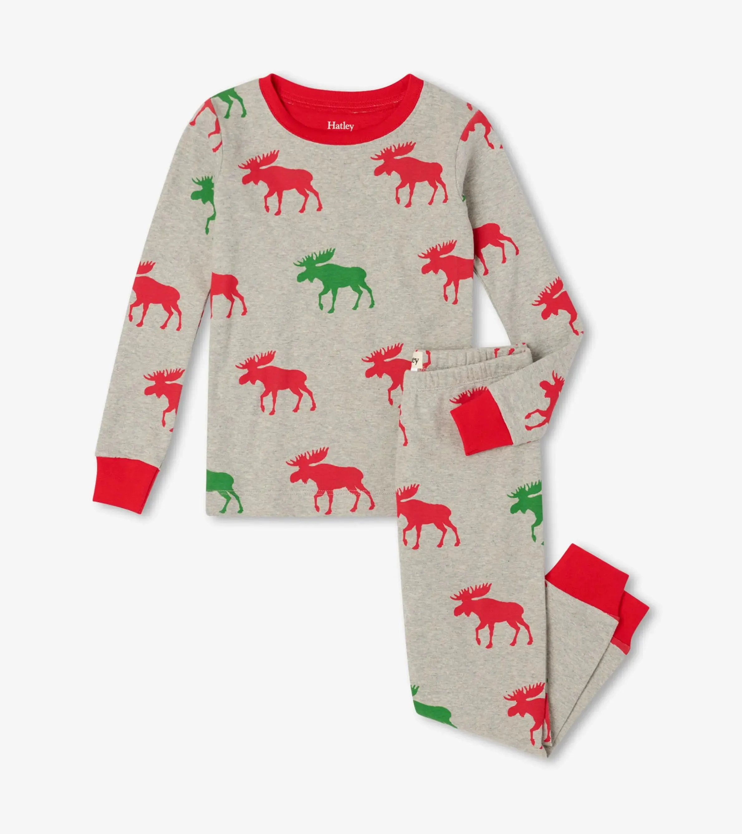 Holiday Moose Organic Cotton Boys Pajama Set | Hatley