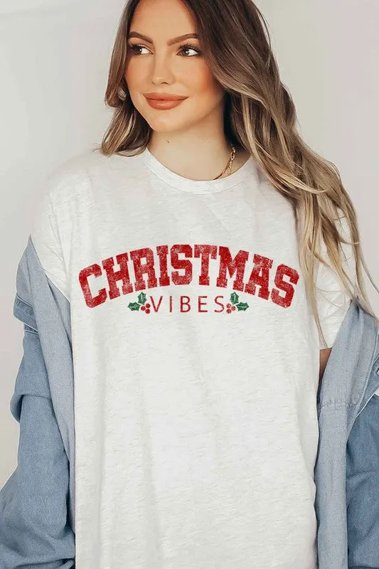 kesley CHRISTMAS VIBES GRAPHIC T-SHIRT